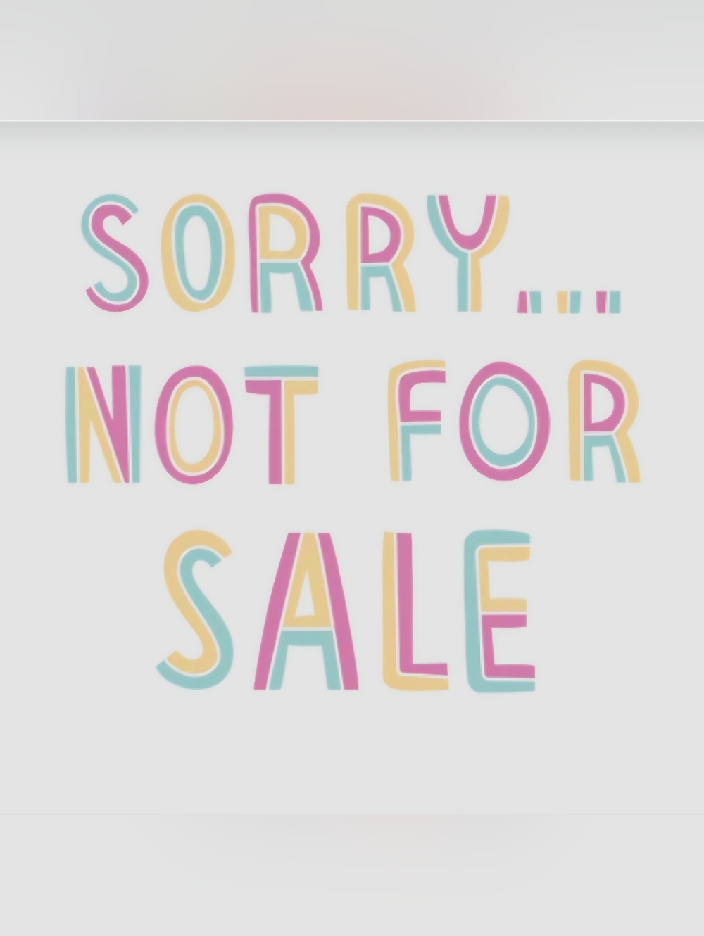 NOT FOR SALE